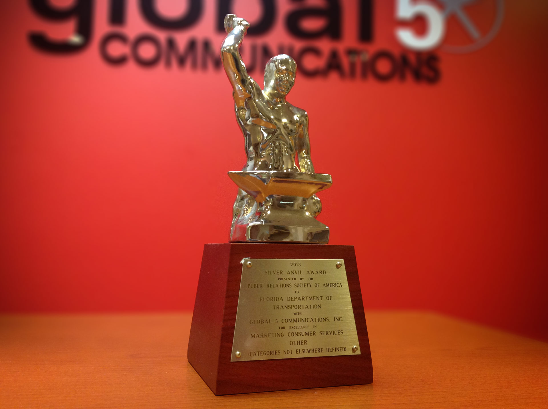 Global-5 Communications Wins 2013 PRSA Silver Anvil Award — Industry’s Highest Honor