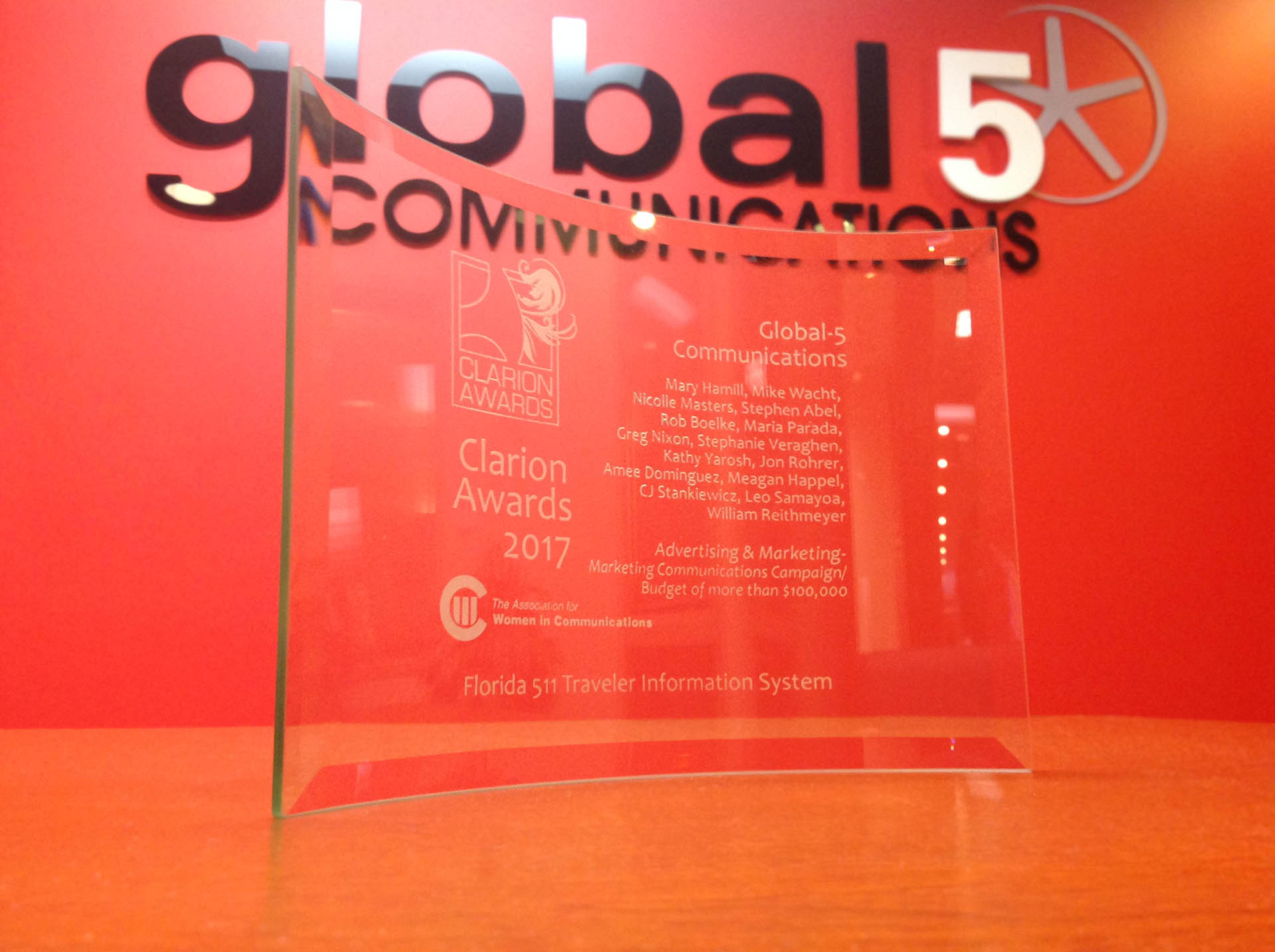 Global-5 Communications CEO Mary Hamill Wins 2017 Clarion Award