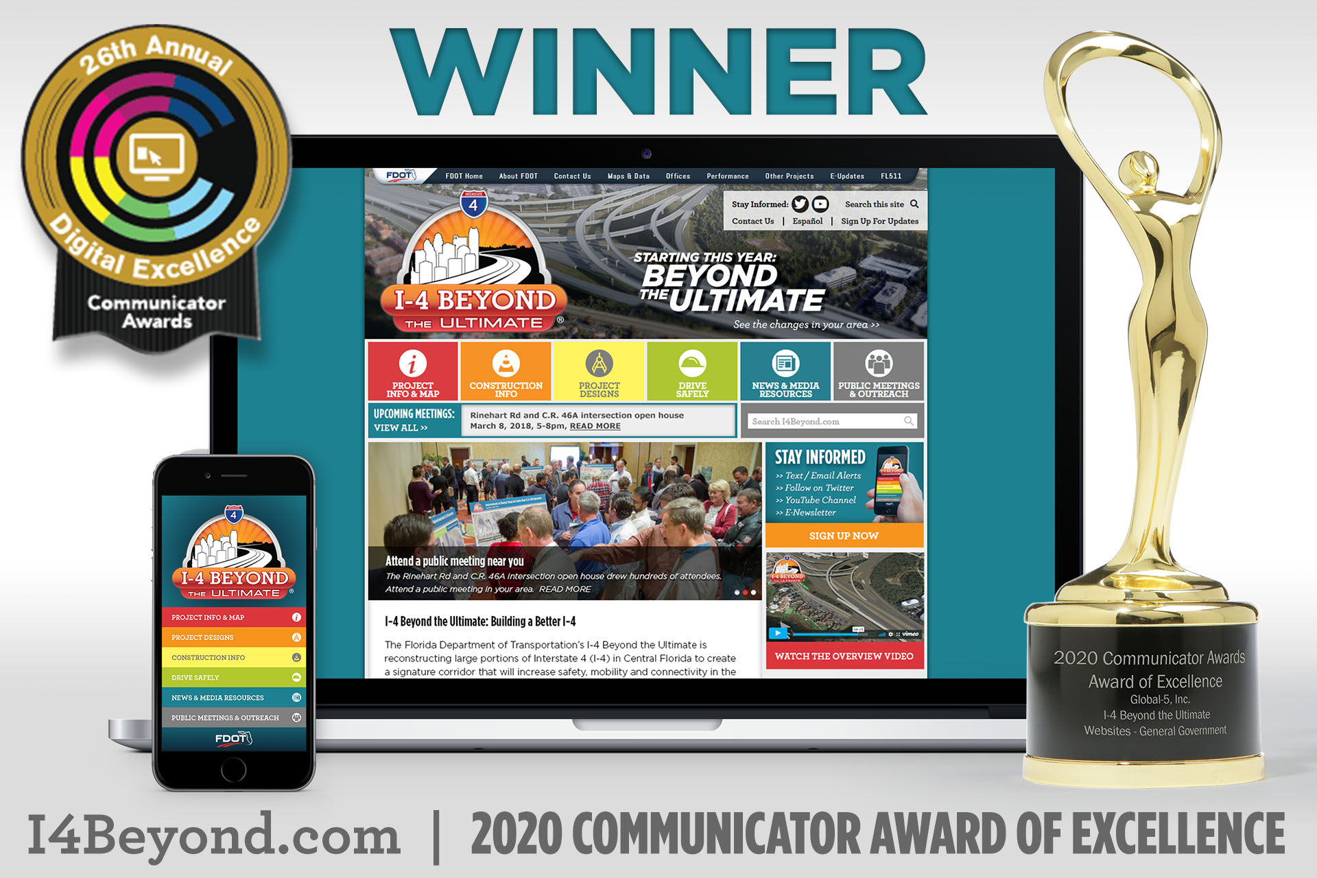 Global-5 Wins International Award for I-4 Beyond Website