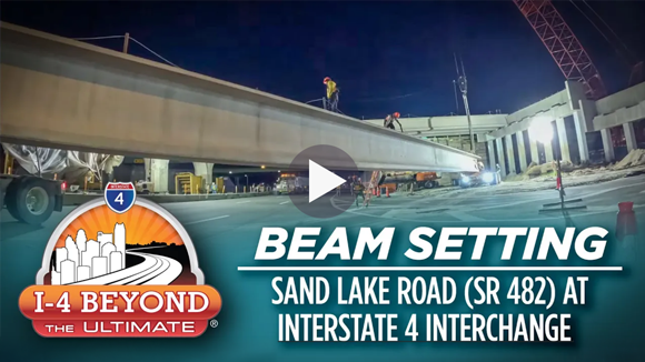 Beam setting on Sand Lake Road at I-4